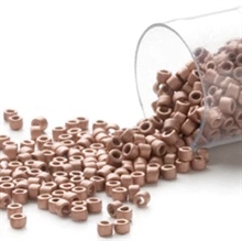 Seed beads, Delica 11/0 mat kobber 7,5 gram. DB0340V